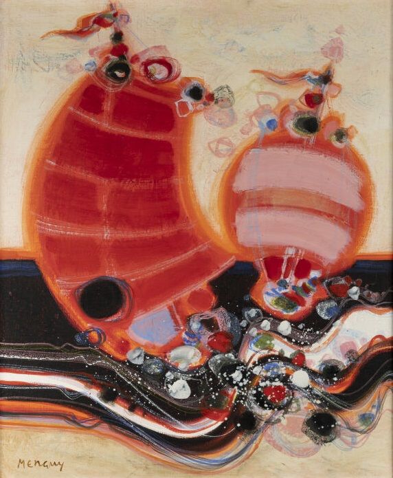 Frédéric MENGUY (1927-2007) Les voiliers. 

Huile sur toile, signée en bas à gau&hellip;
