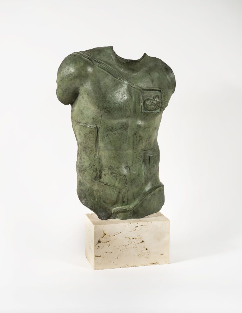 Igor MITORAJ (1944-2014) Perseus. 

Bronze with green patina, signed lower right&hellip;