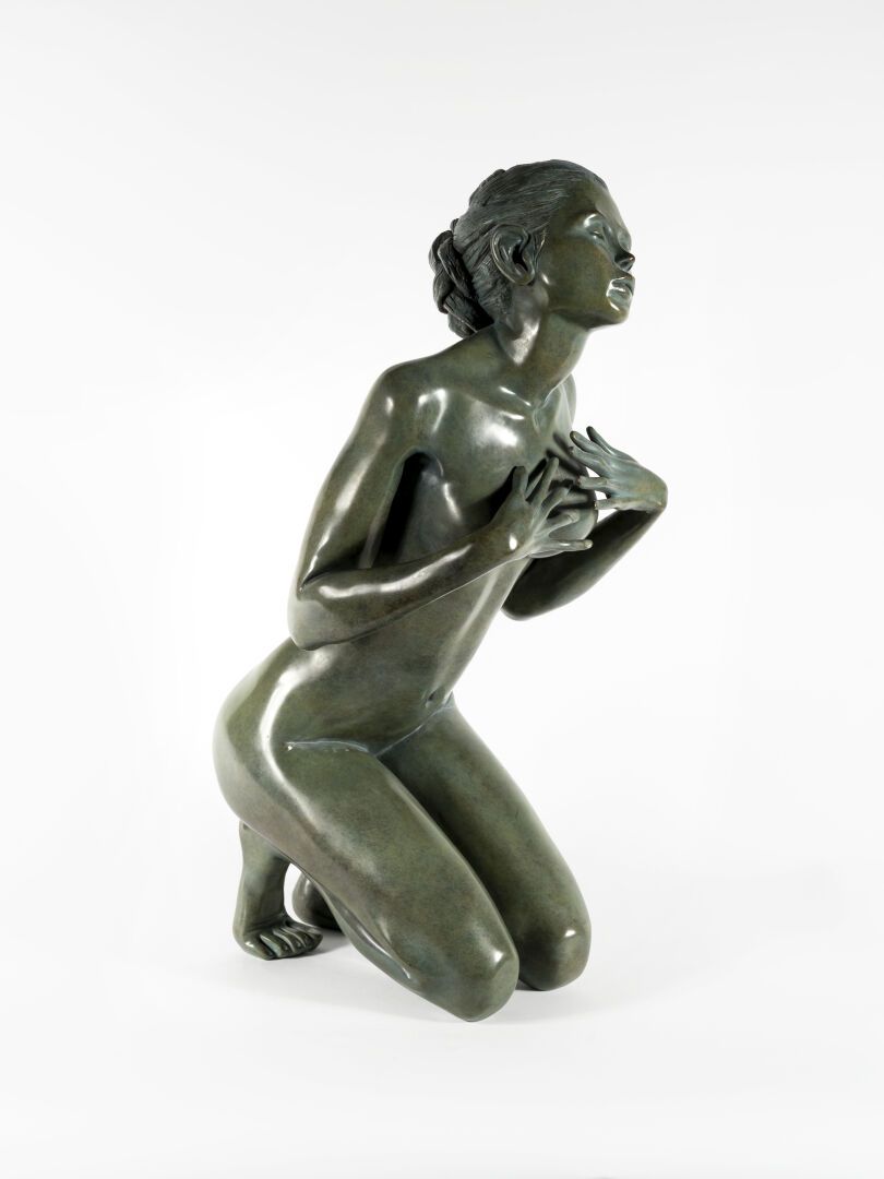 Marie-Paule DEVILLE-CHABROLLE (Née en 1952) Douceur d'été, 2015.

青铜，带有绿褐色的阴影，由创&hellip;