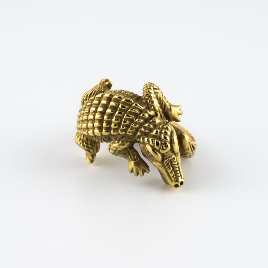 KIESELSTEIN-CORD Bague en or jaune (750) ornée d'un crocodile, les yeux ornés de&hellip;