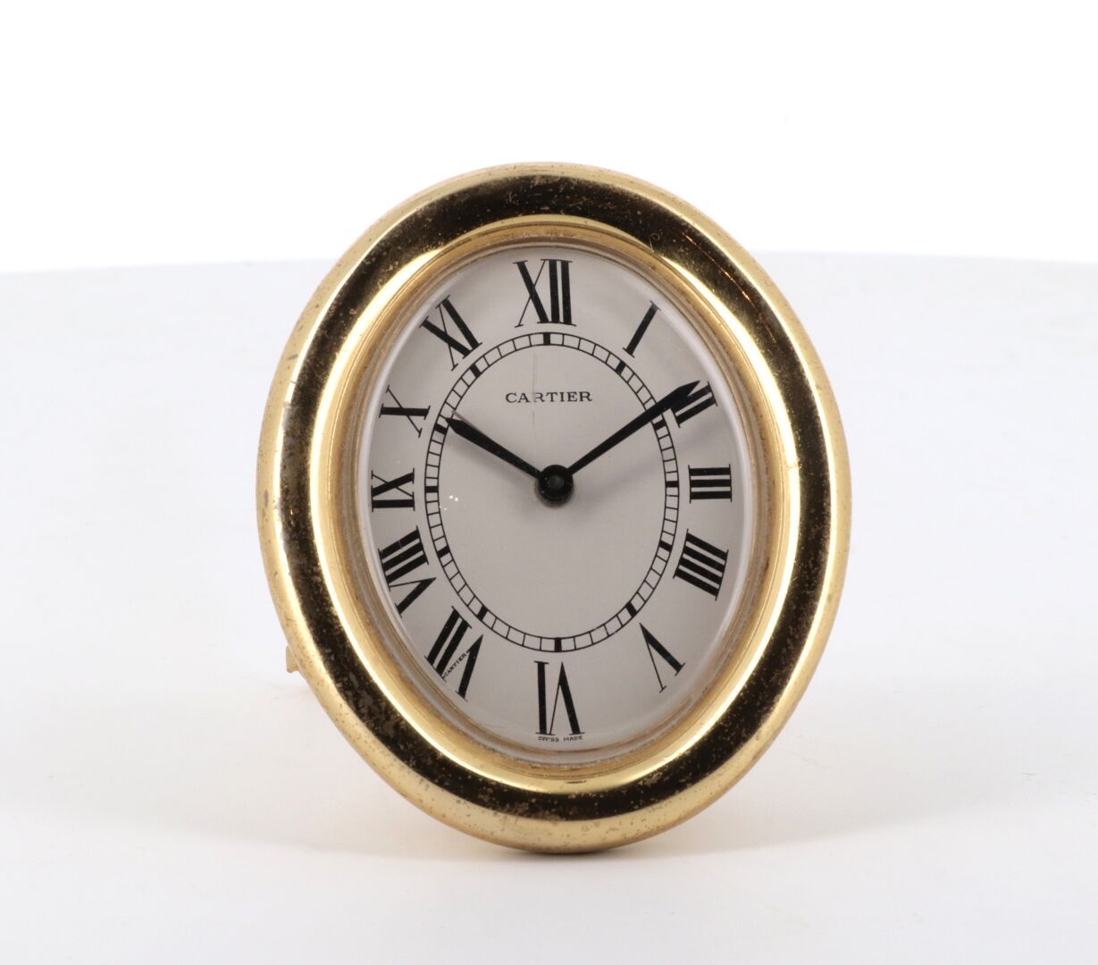 CARTIER, Baignoire Clocks "Bathtub" to be posed in plated metal, broad gilded be&hellip;