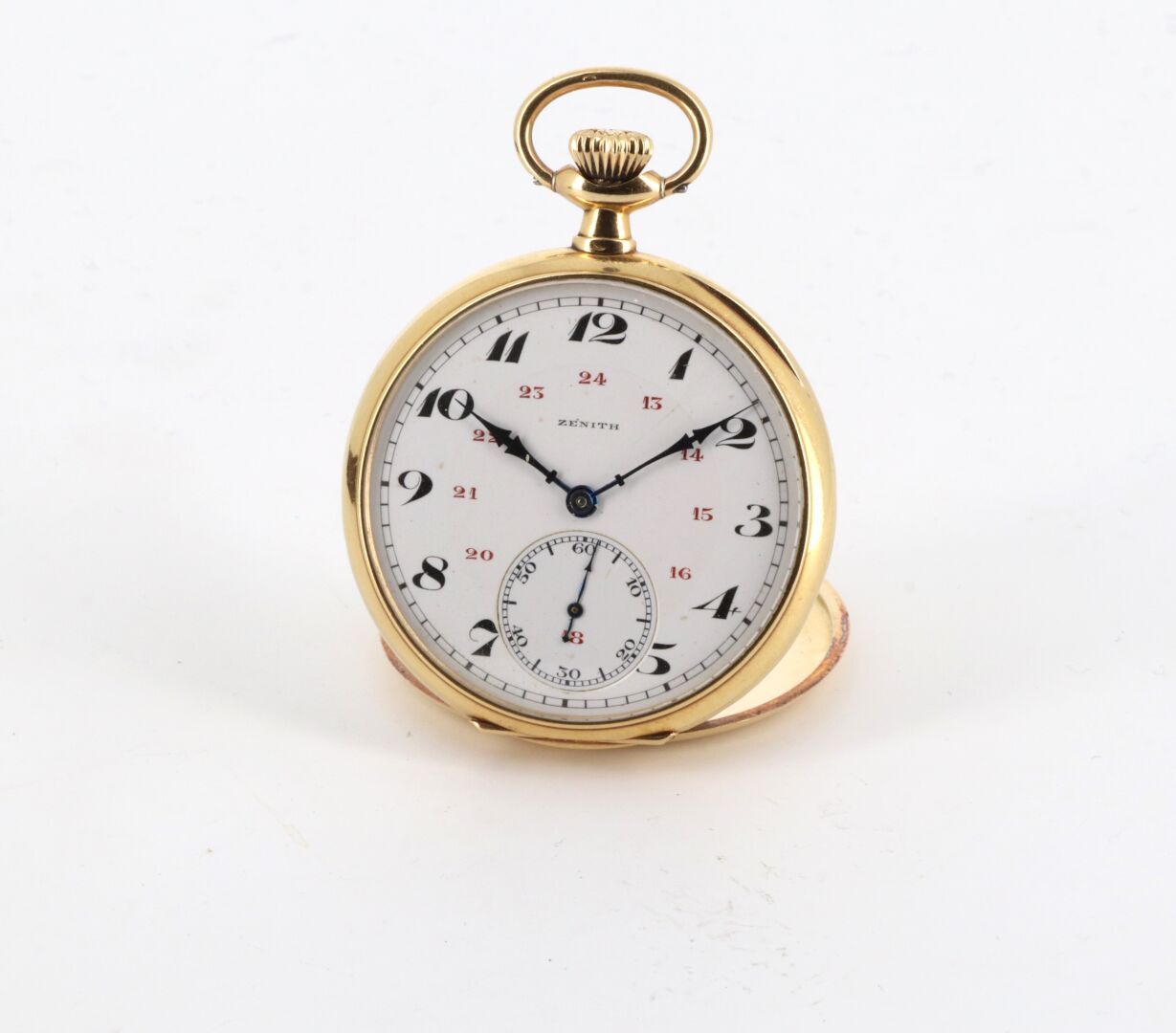 ZENITH vers 1920 Elegante orologio da tasca in oro giallo 750°, cassa rotonda co&hellip;