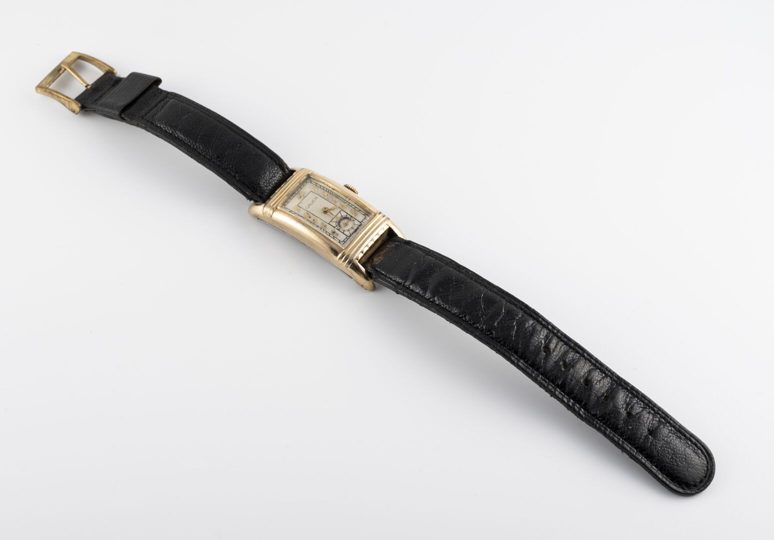 GRUEN Watch Co ref. 501-278 vers 1935 Montre bracelet Art Déco en métal plaqué, &hellip;