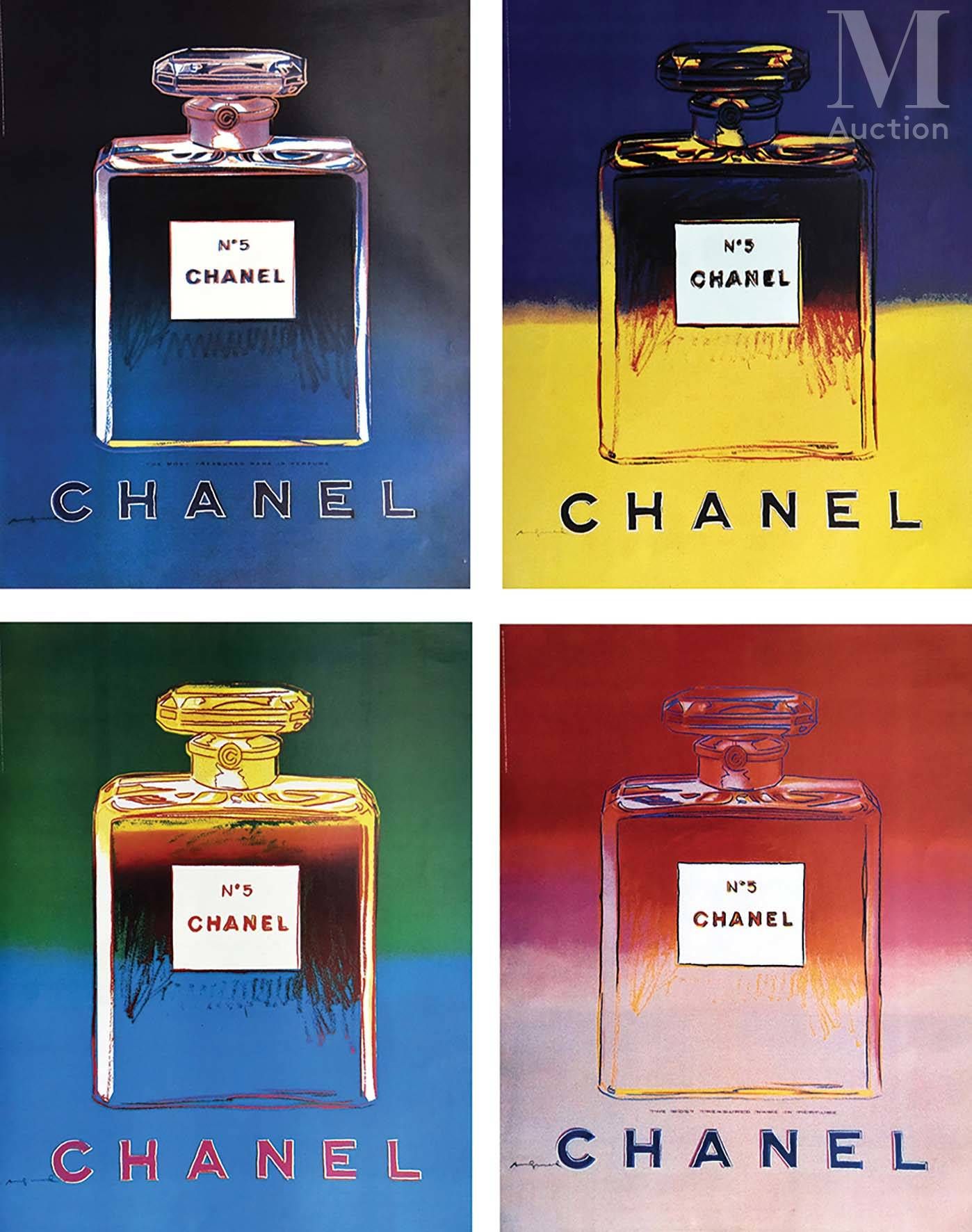 WARHOL ANDY Chanel N°5 (4 Affiches Rose, Bleu, Vert, Noir ) Grand Format
Chanel &hellip;