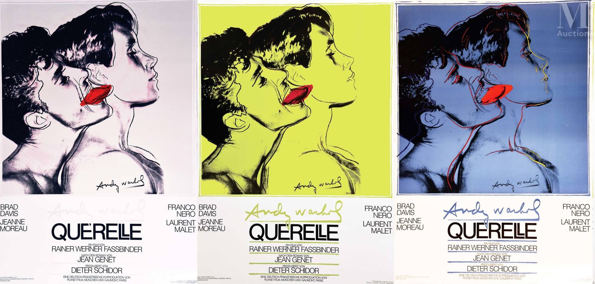 WARHOL ANDY Tryptique Querelle de Fasbinder par Andy Warhol
Tryptique Querelle d&hellip;