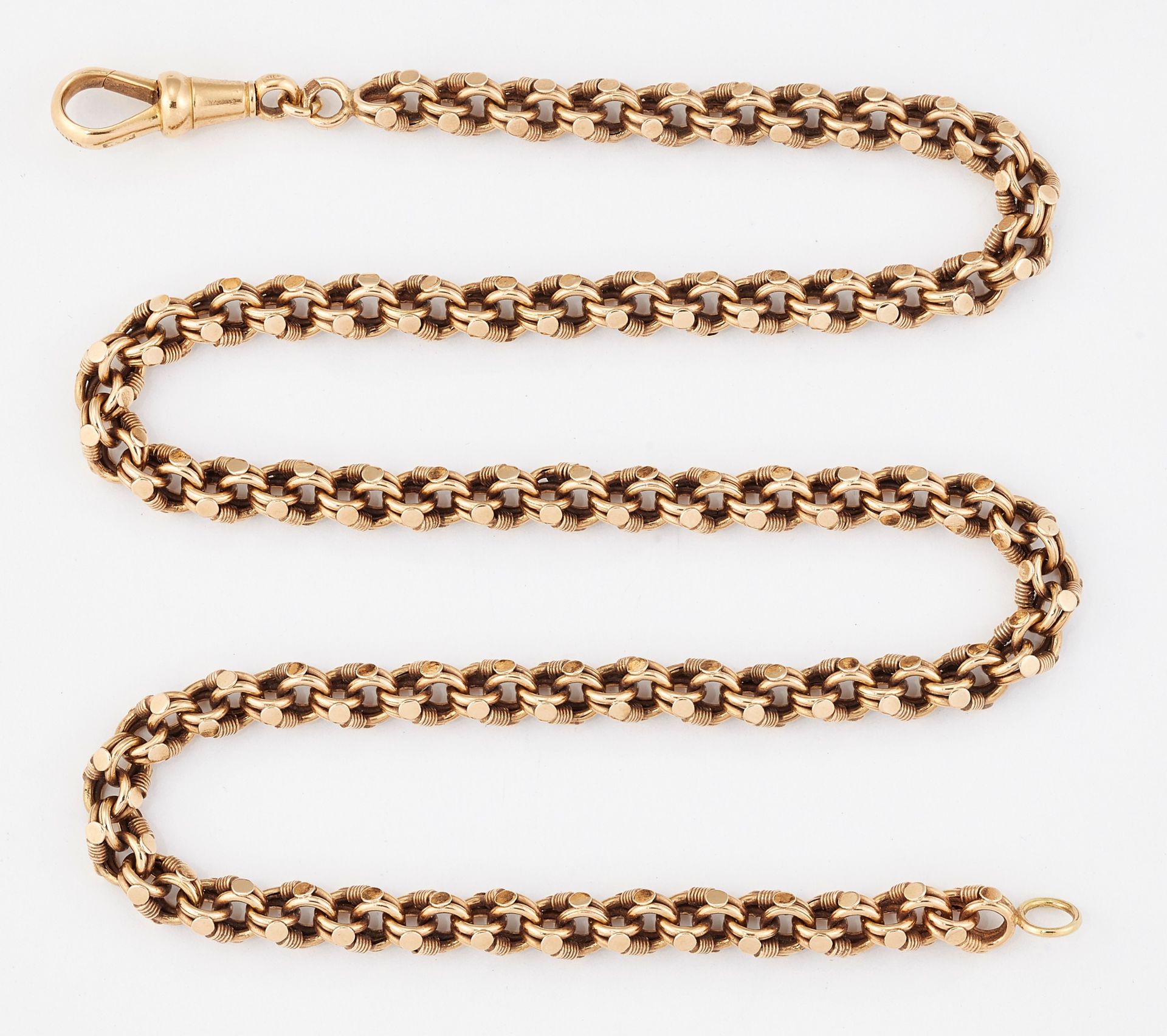 Null 一条漂亮的链子项链，带夹子，标有 "15CT"。长42.5厘米，重20.0克400600240