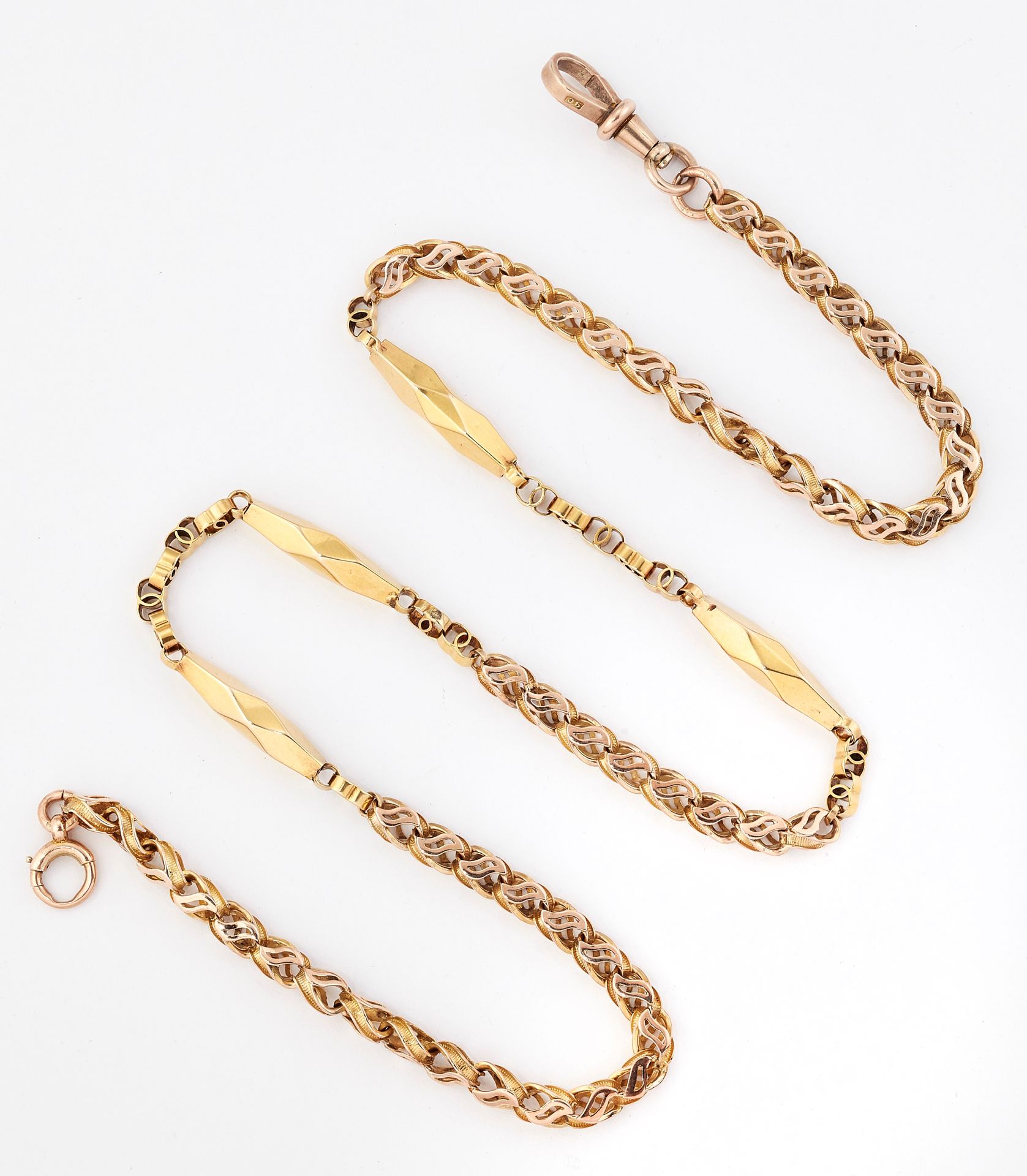Null VICTORIANISCHE Halskette aus 9 Karat Gold mit durchbrochenen und strukturie&hellip;