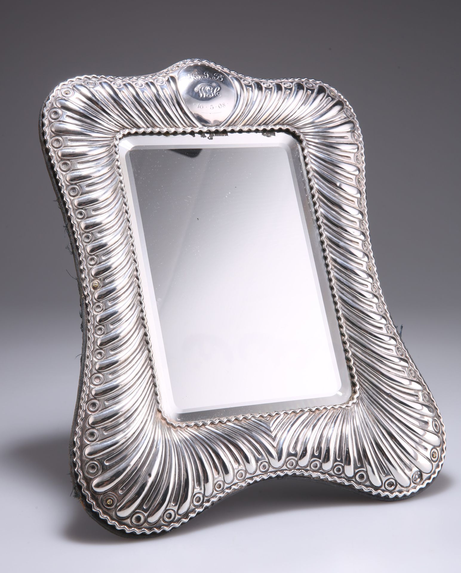 Null A VICTORIAN SILVER EASEL MIRROR, by William Comyns & Sons, London 1899, sha&hellip;