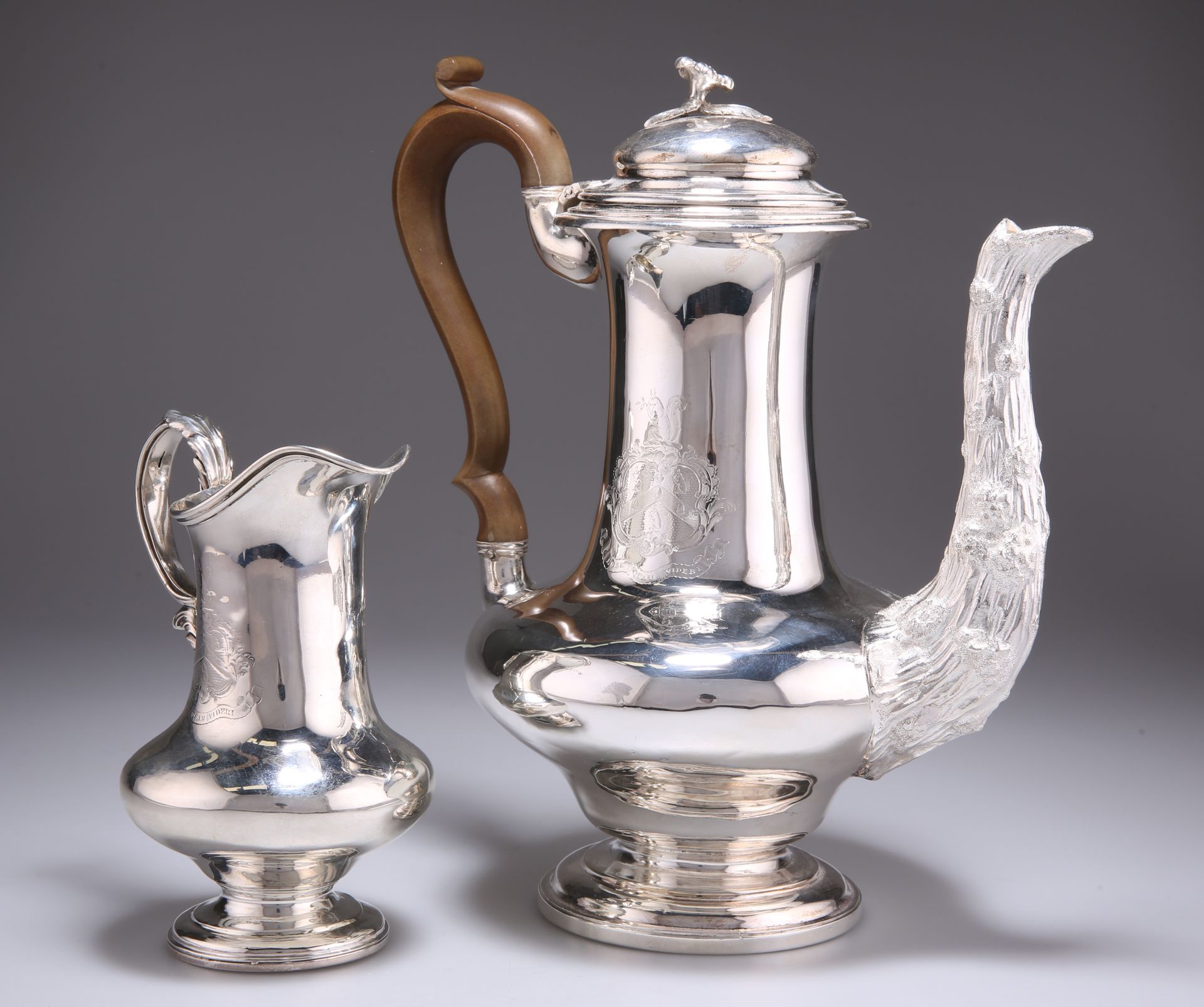 Null A GEORGE IV SILVER TWO-PIECE COFFEE SERVICE, by James Charles Edington, Lon&hellip;