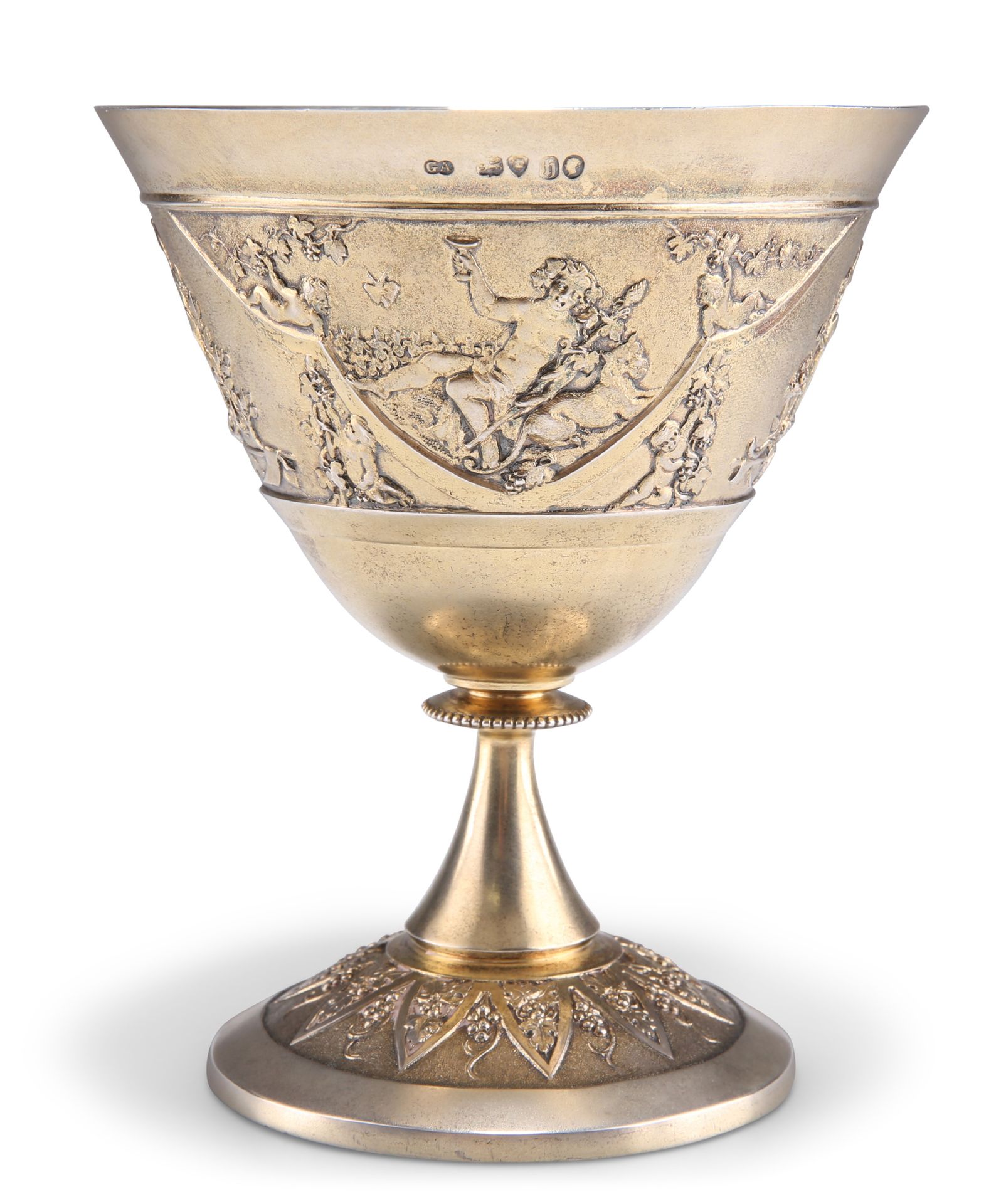 Null RARE GOBLET VICTORIEN EN ARGENT-GILT, Londres 1862, par George William Adam&hellip;