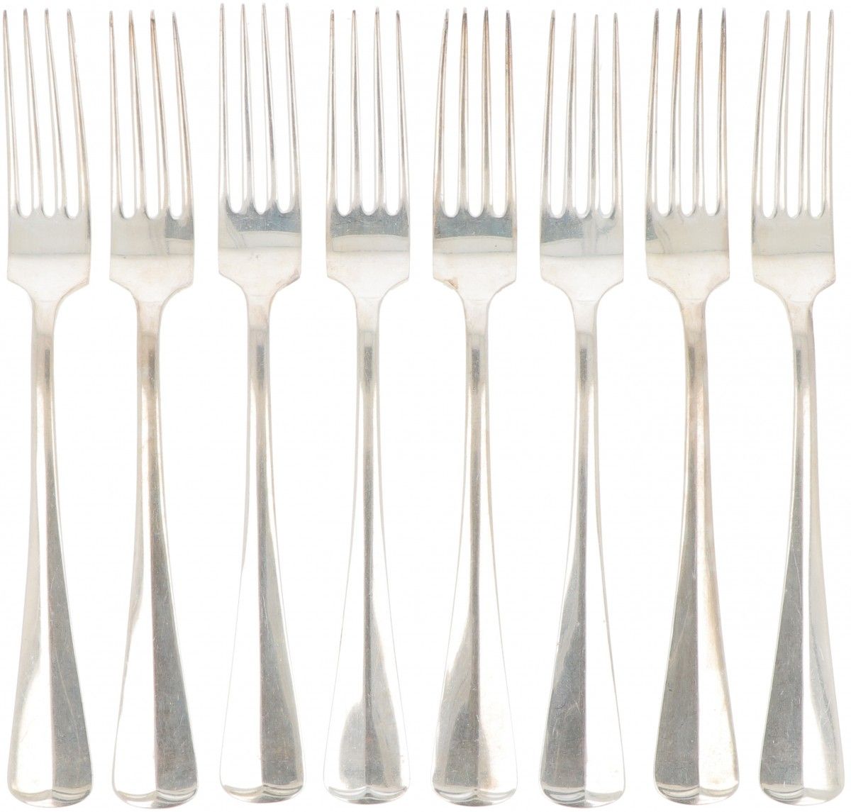 (8) piece set dinner forks "Haags Lofje" silver. Modello "Haags Lofje". Paesi Ba&hellip;