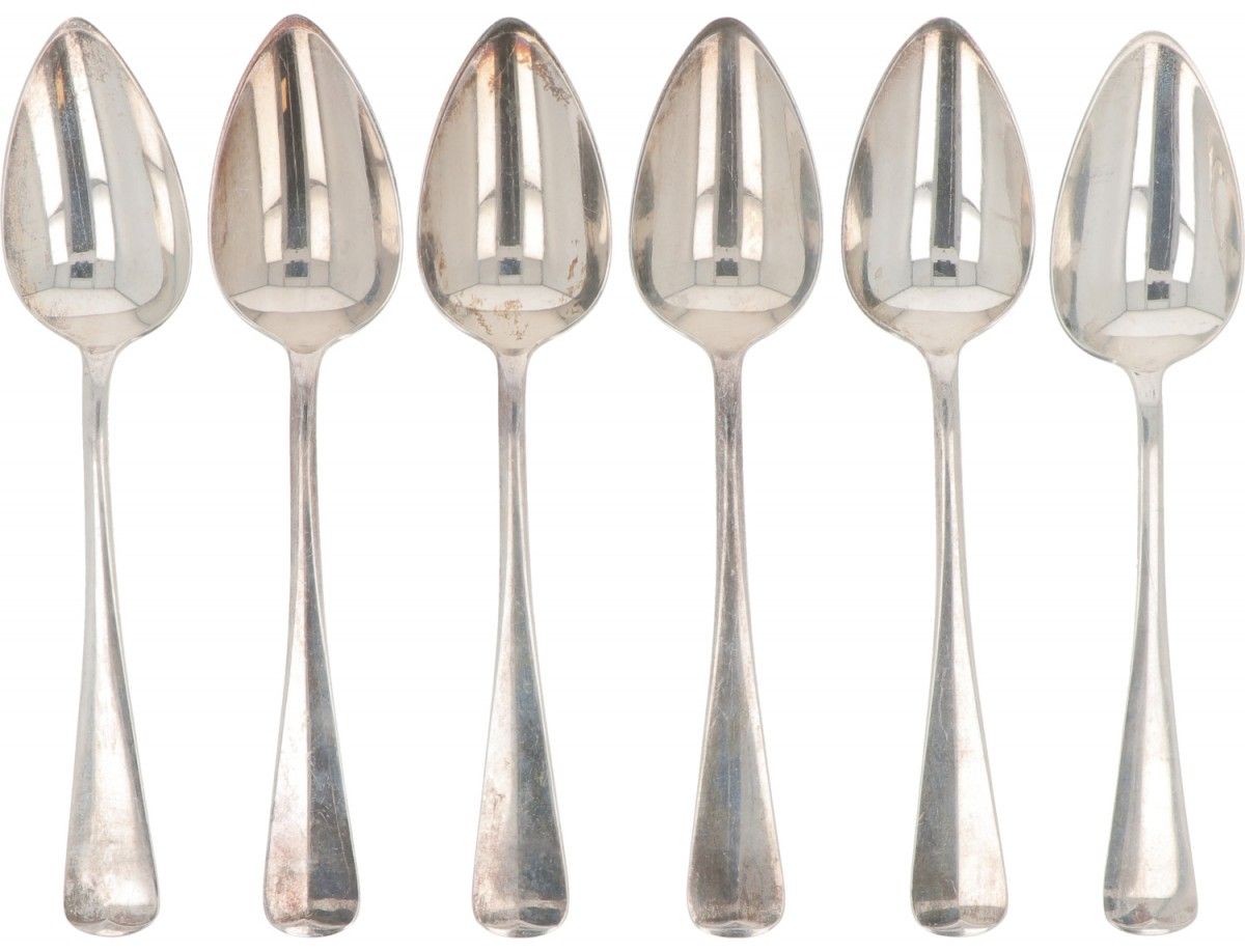 (6) piece set dinner spoons "Haags Lofje" silver. "Haags Lofje". Netherlands, Vo&hellip;