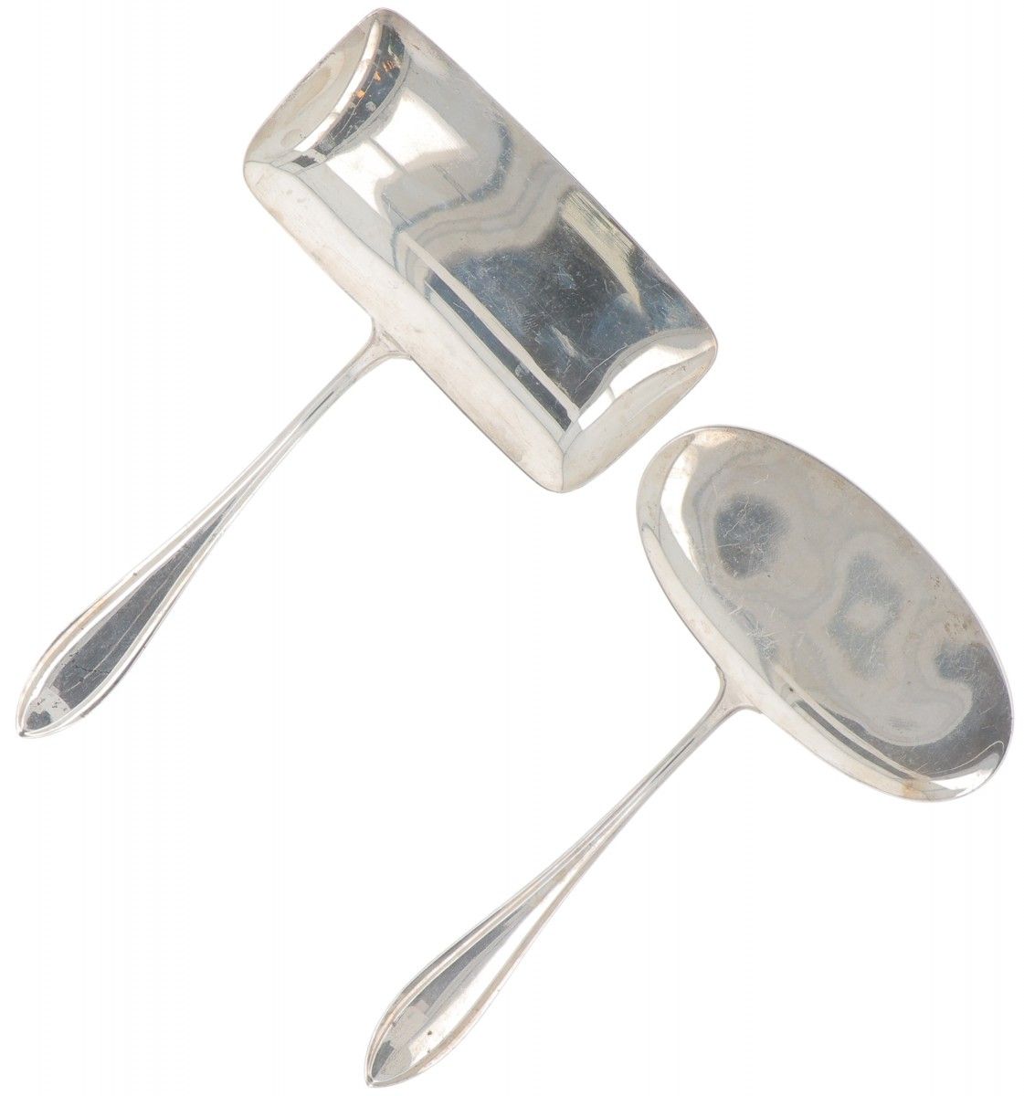 (2) piece set of scoops "Dutch point fillet" silver. Composé d'une pelle à croqu&hellip;