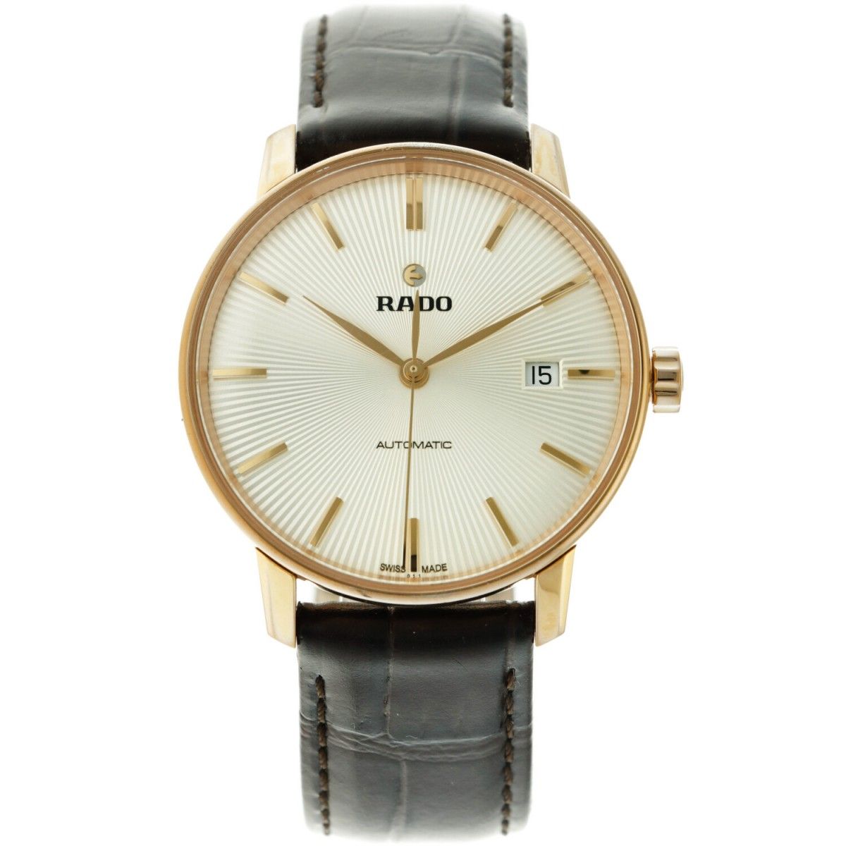 Rado Coupole 763.3861.2 - Men's watch - 2020. Gehäuse: vergoldet - Armband: Lede&hellip;