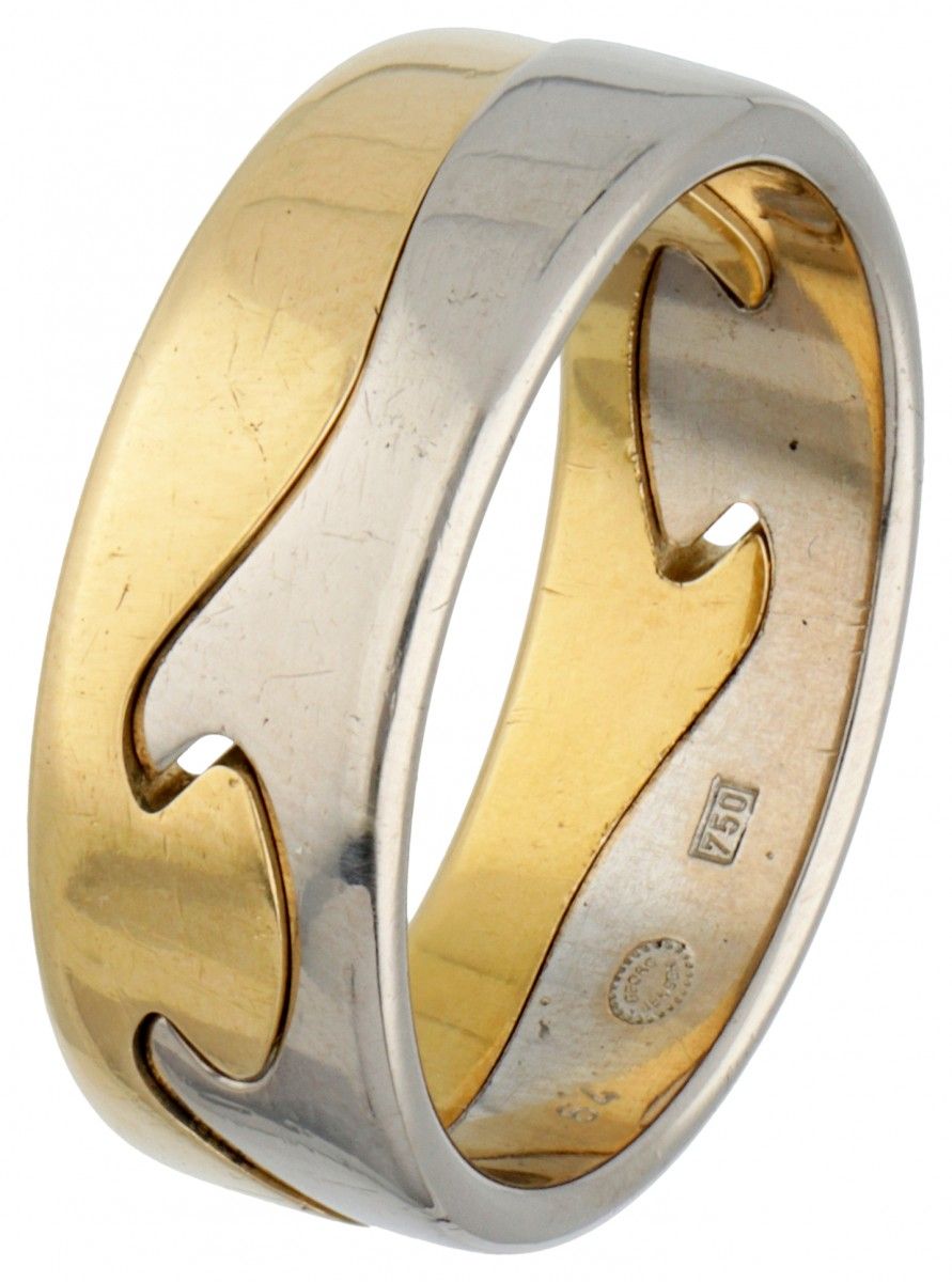 Nina Koppel for Georg Jensen 18K. Bicolor gold 2-piece 'Fusion' ring. Poinçons :&hellip;