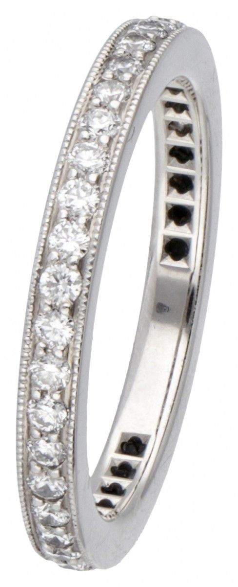 Pt 950 Platinum Tiffany & Co. Alliance ring set with approx. 0.39 ct. Diamond. 印&hellip;