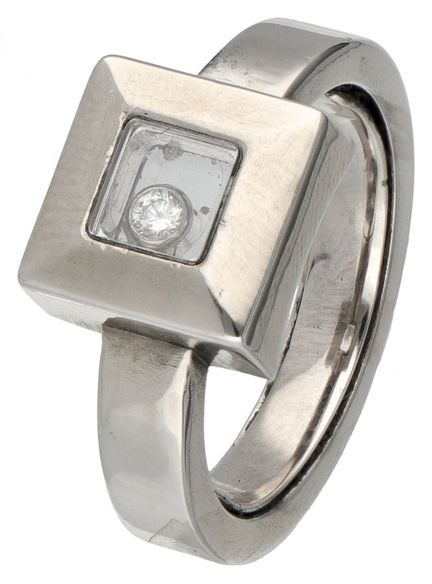 18K. White gold Bague Chopard 'Happy Diamonds' ring. Marks not clearly visible d&hellip;