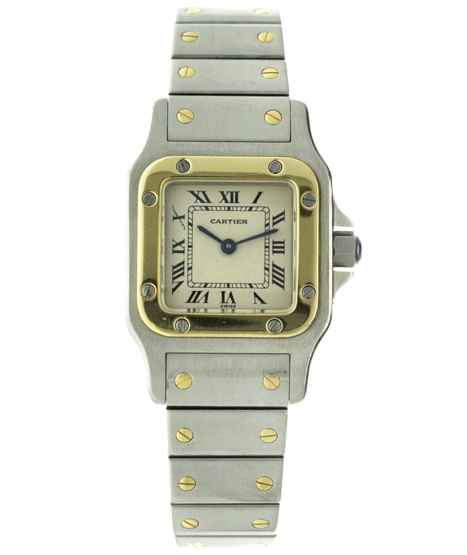 Cartier Santos 1057930 - Ladies watch - apprx. 1995. Boîtier : or/acier (18 kt.)&hellip;