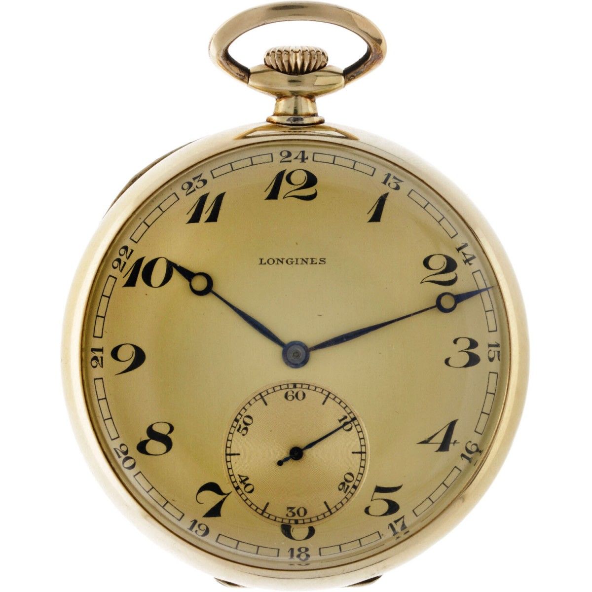 Longines Lever Escapement - Men's pocket watch - apprx. 1888. Case: yellow gold &hellip;
