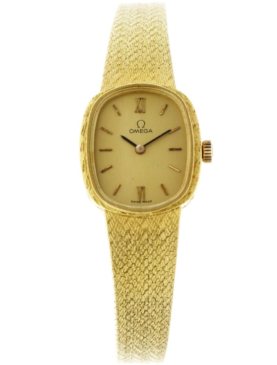Omega full gold 511.8805 - Ladies Watch - appr. 1977. Case: yellow gold (18 kt.)&hellip;