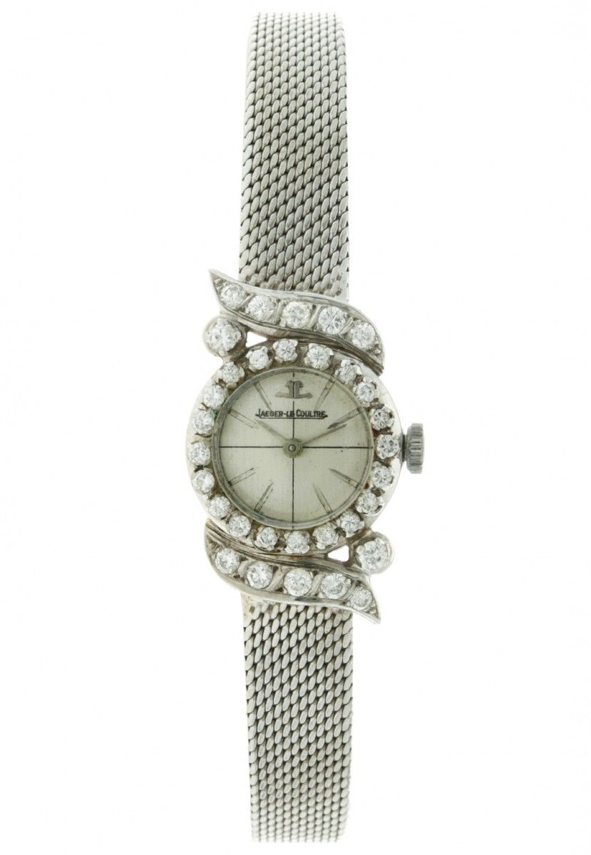 Jaeger-LeCoultre Diamond - Ladies watch - apprx. 1960. Boîte : or blanc (18 kt.)&hellip;