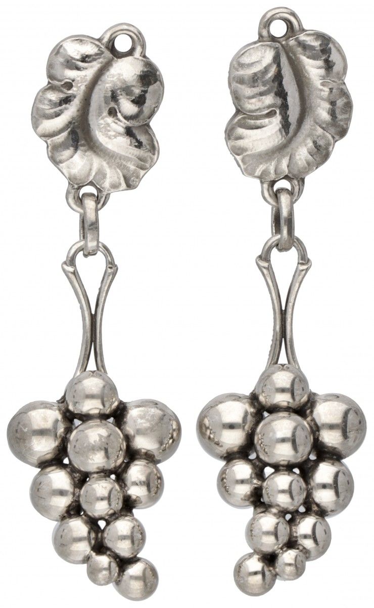 Harald Nielsen for Georg Jensen no.40 silver 'Moonlight Grapes' earrings - 925/1&hellip;