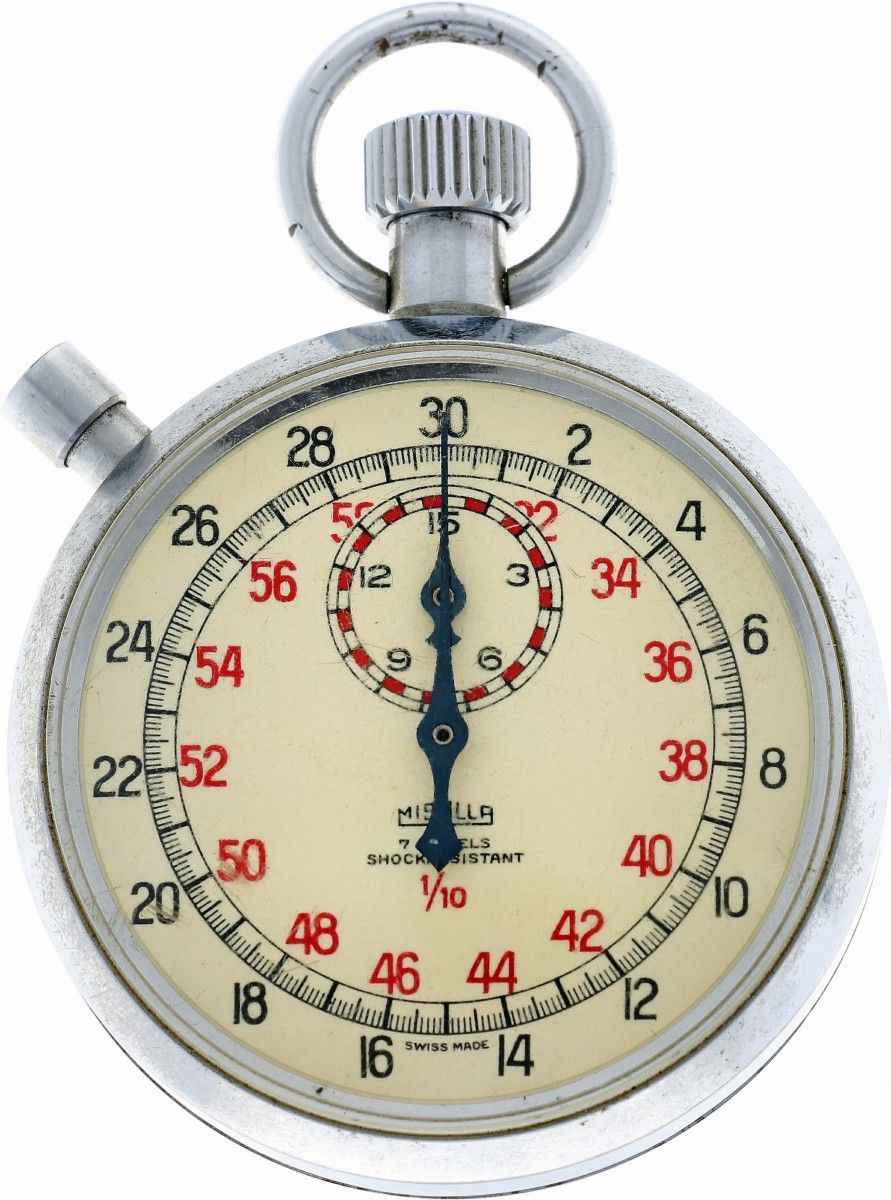 Misalla stopwatch - pocket watch - appr. 1950. Case: steel - manual wind - condi&hellip;