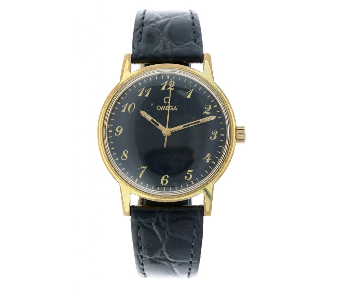 Omega Genéve 135.070 - Men's watch - ca. 1970 caja: oro/acero - correa: cuero - &hellip;