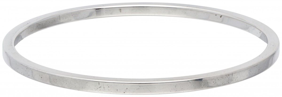 Georg Jensen no.51A silver bangle bracelet - 925/1000. Poinçons : 925S, Danemark&hellip;
