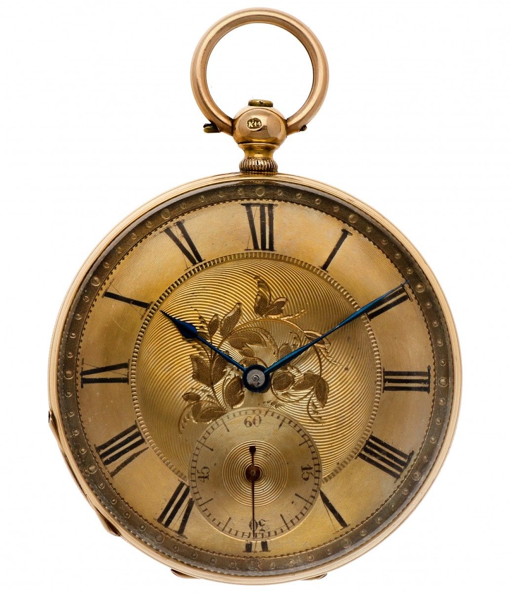 Pocket watch gold - Men's pocket watch - Manual winding - apprx. 1850. Zustand: &hellip;