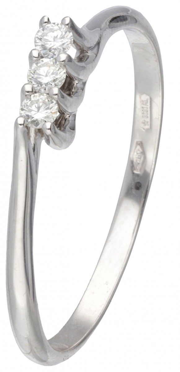 18K. White gold Bliss ring set with approx. 0.09 ct. Diamond. Poinçons : bliss, &hellip;