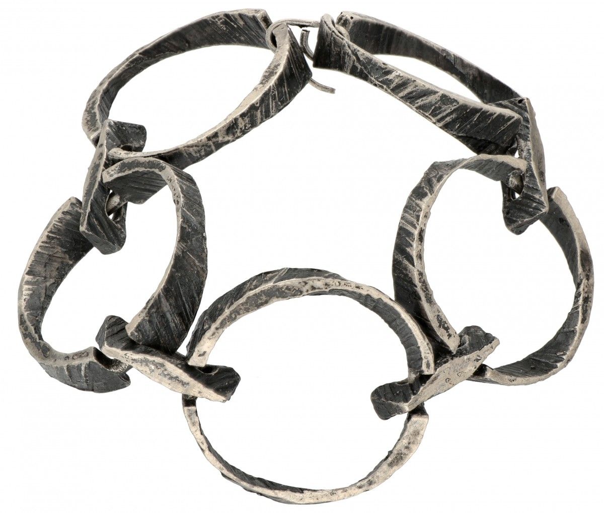 Silver Sten & Laine modernist bracelet - 835/1000. Poinçons : Marque Sten & Lain&hellip;