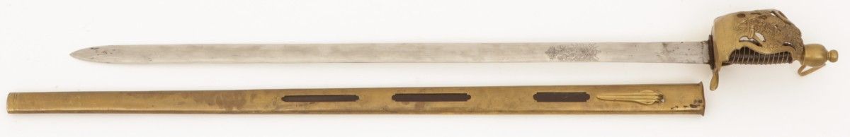 A replica Prussian Cavalry Officers' saber, 20th century. 19世纪后的例子。估计：50 - 70欧元。