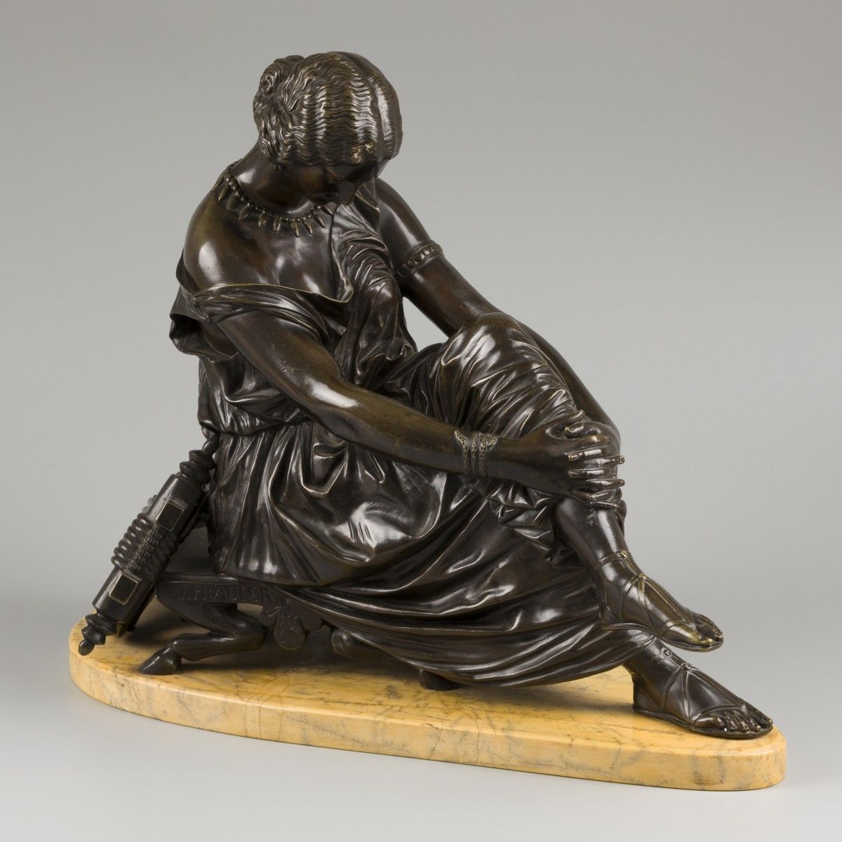 D'après Jean-Jacques "James" Pradier (Genève 1790 - 1852 Paris), A bronze seated&hellip;