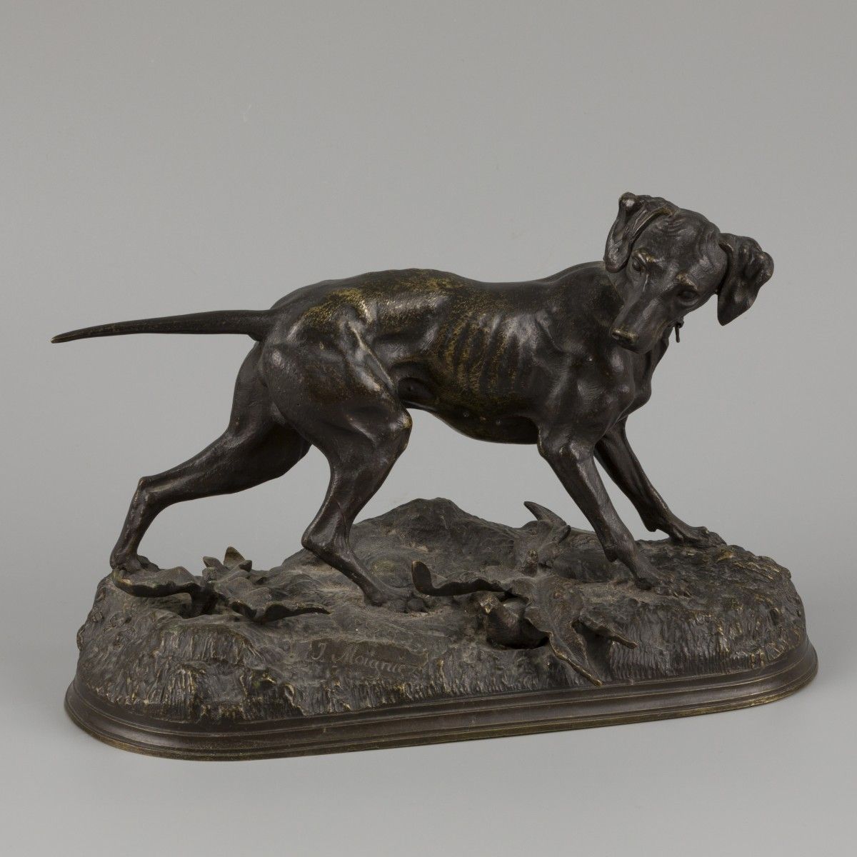 Jules Moigniez (1835 – 1894), a bronze statue of a hunting dog, France, 19th cen&hellip;