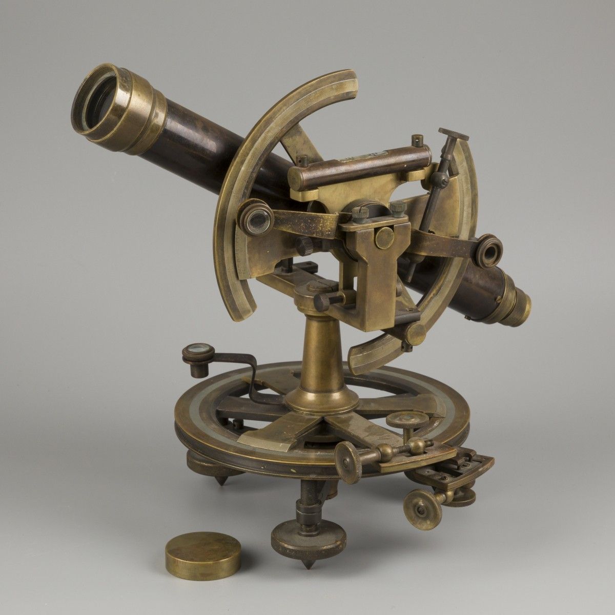 A brass A. Meisner surveyors' level spirit instrument (transit/ theodolite), Ger&hellip;