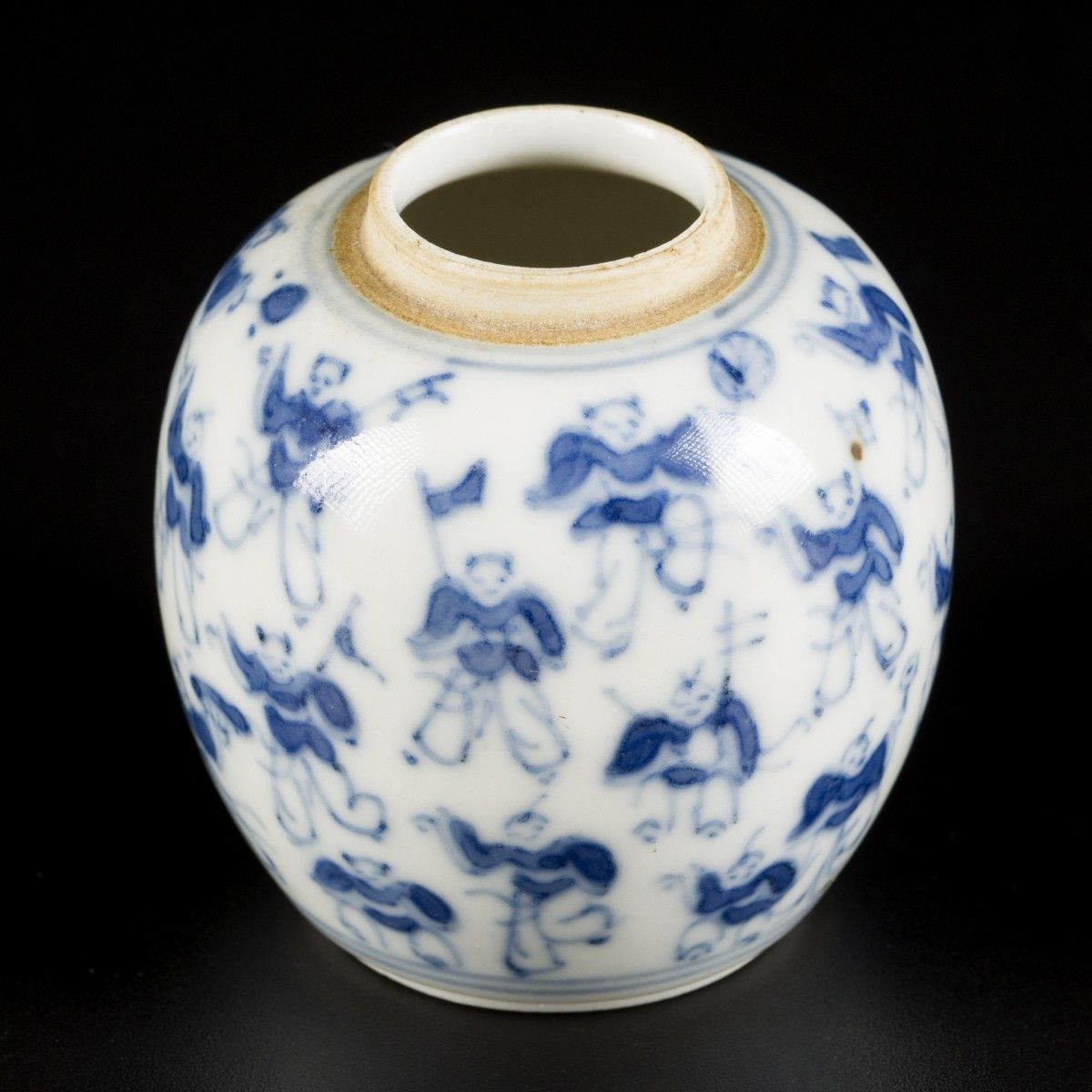 A porcelain storage jar with a decoration of the 100 children, China, 19th centu&hellip;