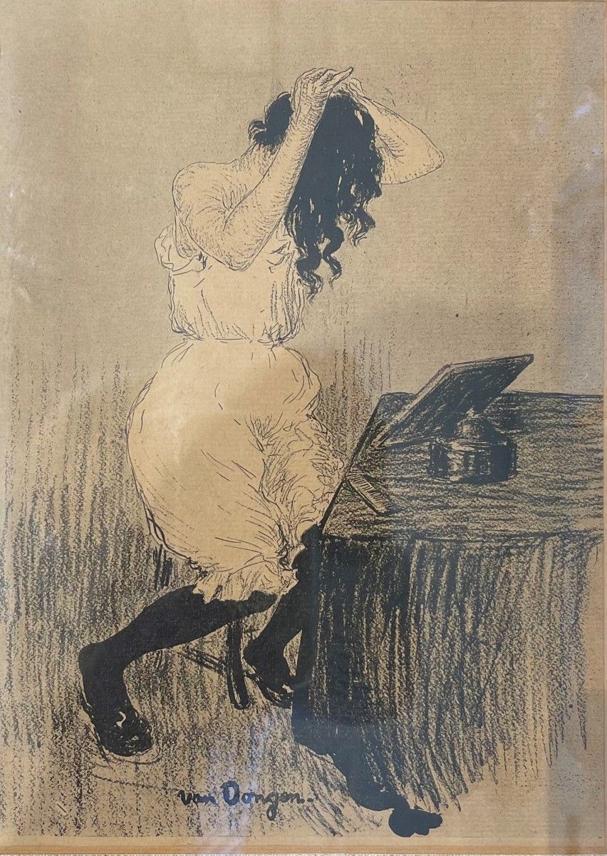 D'après Kees van Dongen (Rotterdam 1877 - 1968 Monte Carlo), A woman at a vanity&hellip;