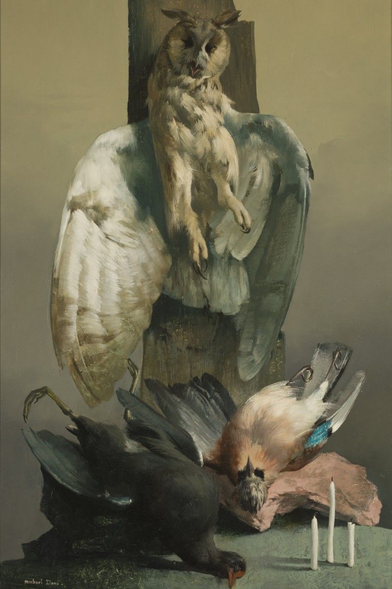 Michael Doré (B. 1922), A Still life with o.A. An owl, and a Jay (recto), And a &hellip;