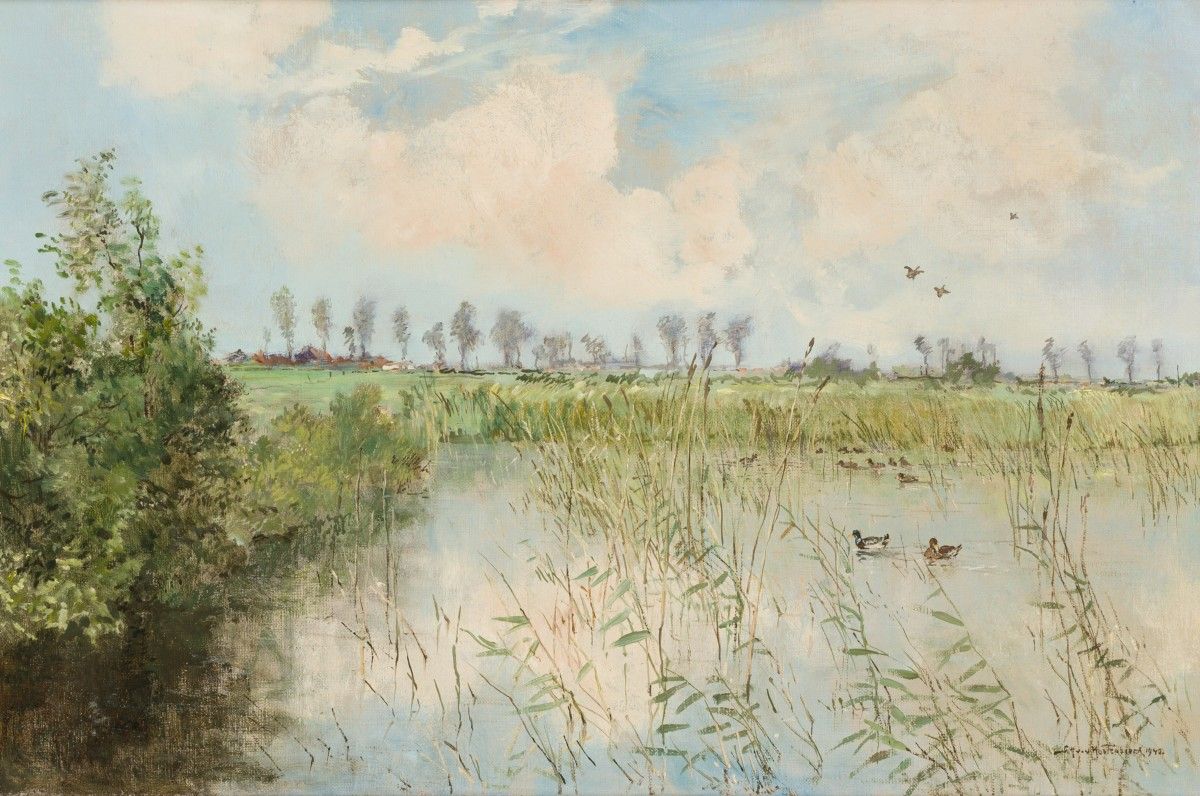 Johannes Hendrik van Mastenbroek (Rotterdam 1875 - 1945), "Een idyllisch plekje"&hellip;