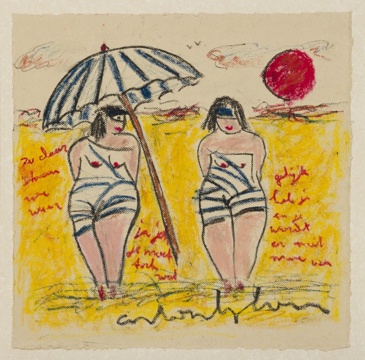 Anton Heyboer (Sabang (Indonesië) 1924 - 2005 Den Ilp) - Two women on the beach.&hellip;