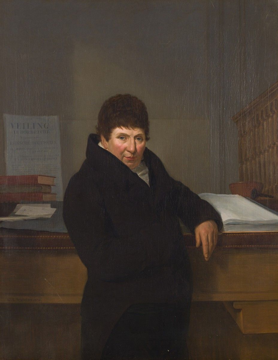 George Adam Schmidt (Dordrecht 1791 - 1844), Portrait of Govert Noteman. Signed &hellip;