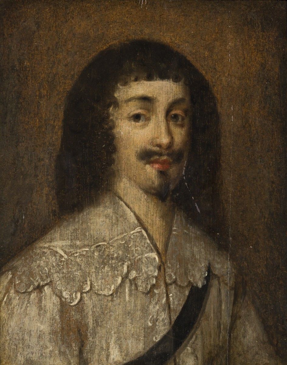 English School, 17th C. Portrait of a nobleman. Con sigillo di cera (verso), oli&hellip;