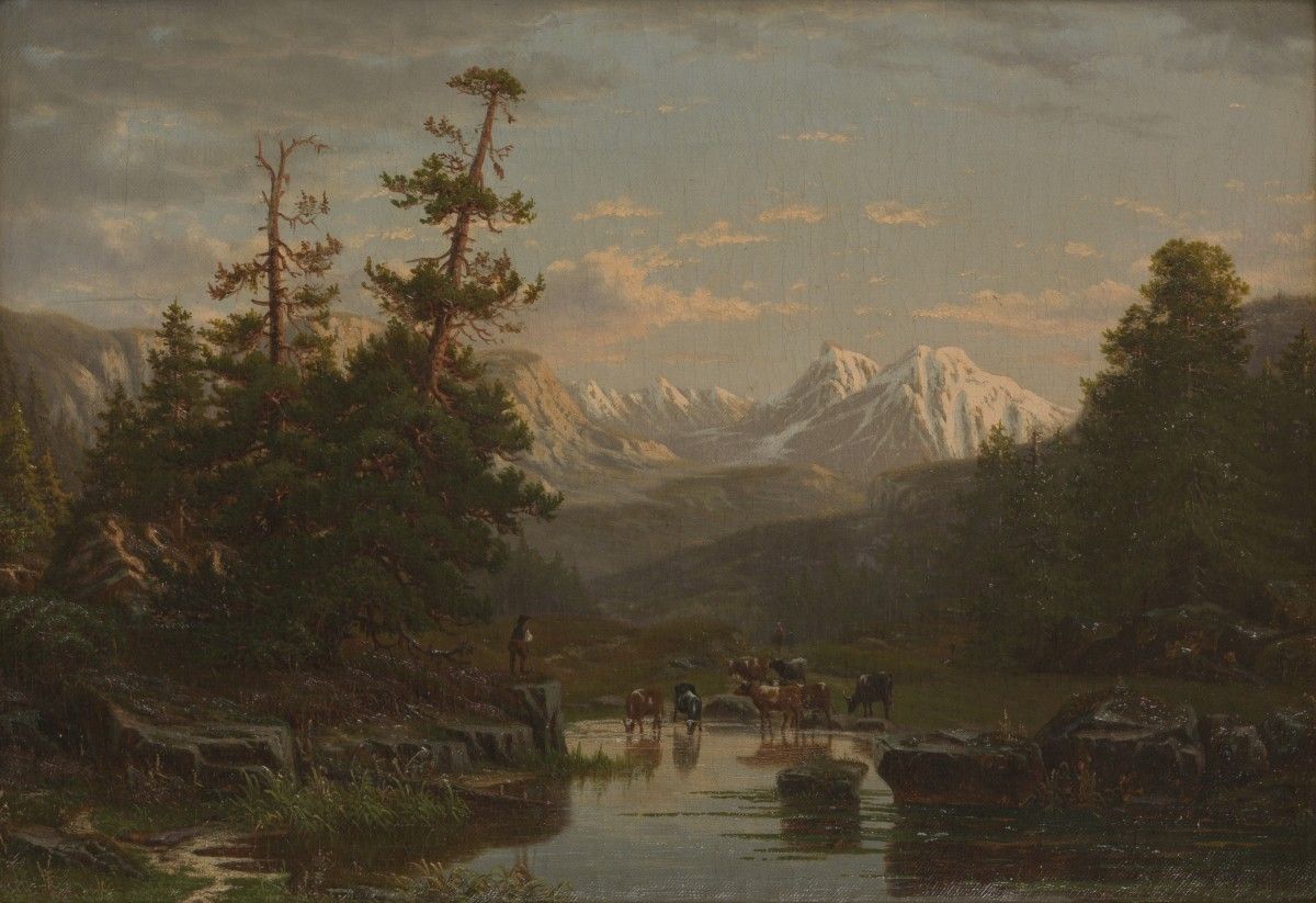Eliza Agnetus Emilius Nijhoff (Arnhem 1826-1903 Stadspoort Noord), Een mountain &hellip;