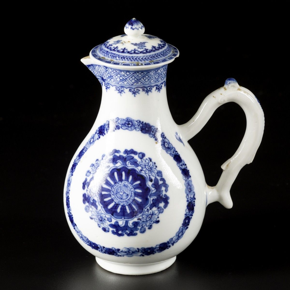A porcelain pitcher with floral decoration for the Persian market, China, 18th c&hellip;