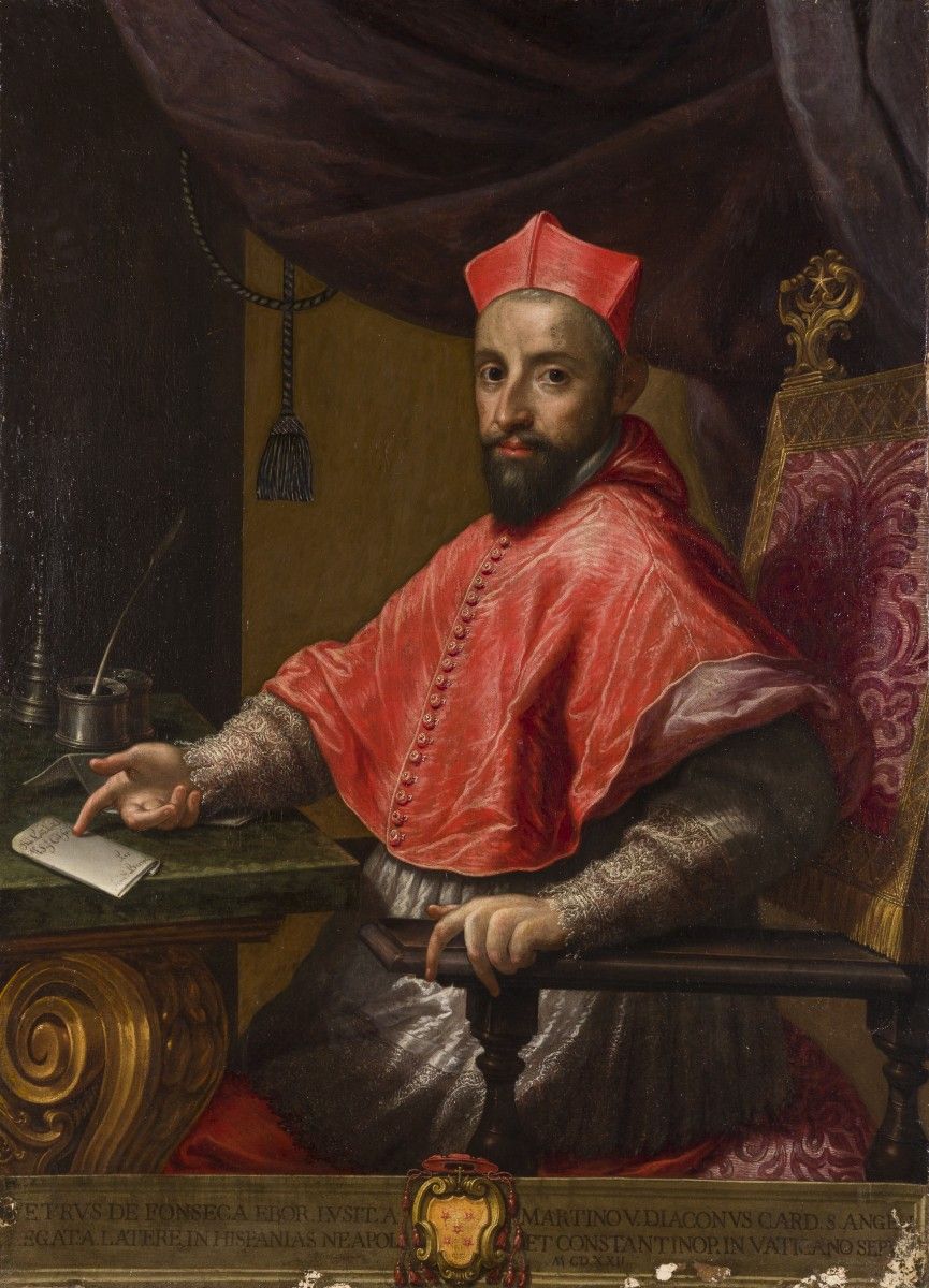 Italian School, 16th / 17th Century. Portrait of cardinal Petrus de Fonseca / Pe&hellip;