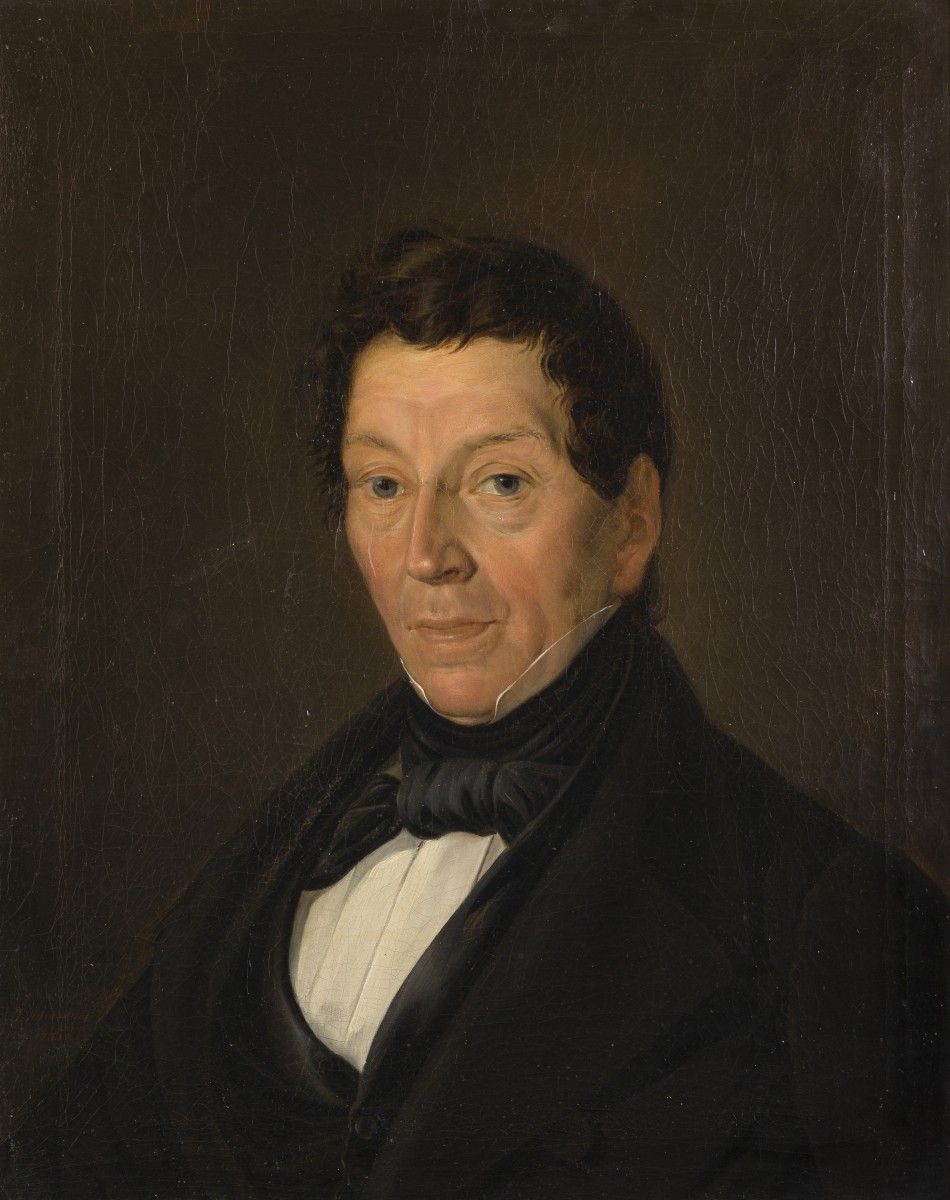 Johannes Hollander Pzn. (Oosterhout N-B 1821 - 1899), Portrait of a gentleman. S&hellip;