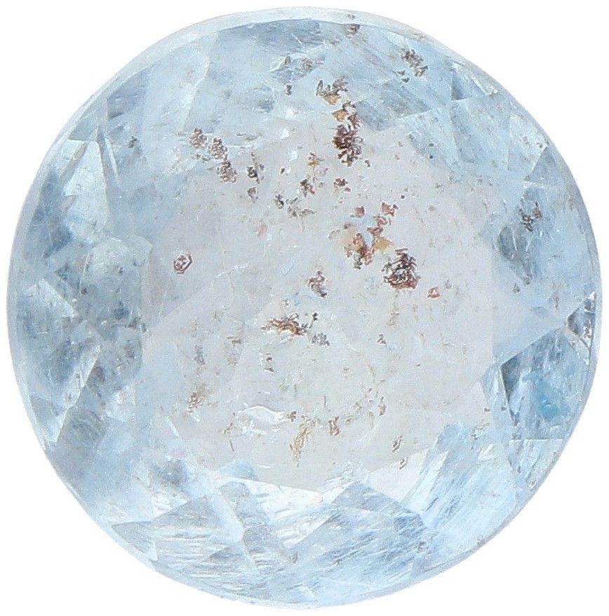 IDT Certified Natural Aquamarine Gemstone 3.70 ct. Schliff: Rund gemischt, Farbe&hellip;