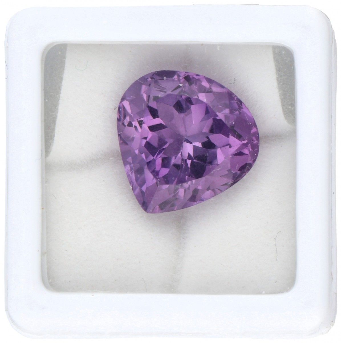 GLI Certified Natural Amethyst Gemstone 8.55 ct. 切割。心形, 颜色: 紫色, 重量: 8.55 ct.(13.&hellip;