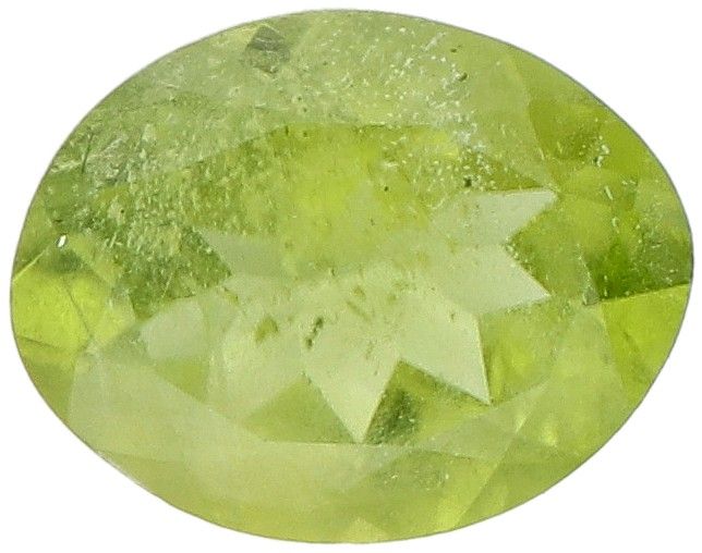 IDT Certified Natural Peridot Gemstone 3.48 ct. 切割。椭圆形混合，颜色：绿色，重量：3.48克拉（5.11 x &hellip;